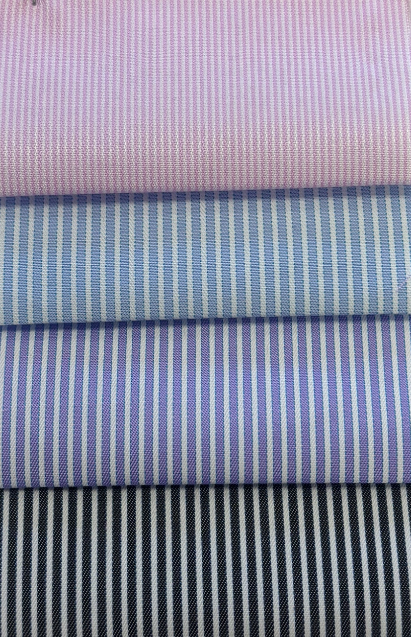 Knitridge® Fitted Stripe Short Sleeve Shirt (4 Colours available)