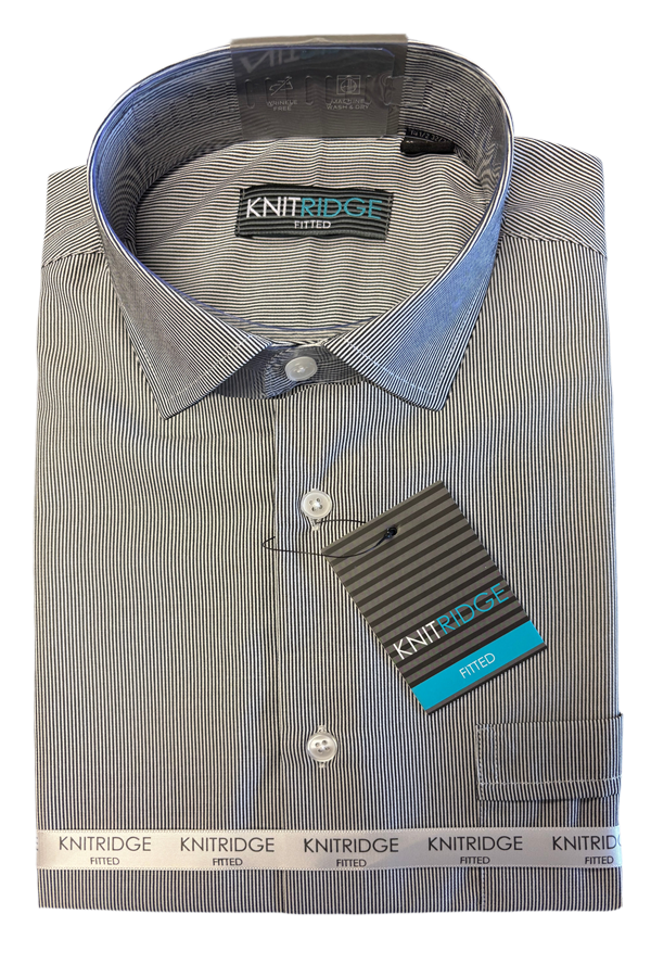 Knitridge® Fitted Stripe Long Sleeve Shirts (4 Colours available)