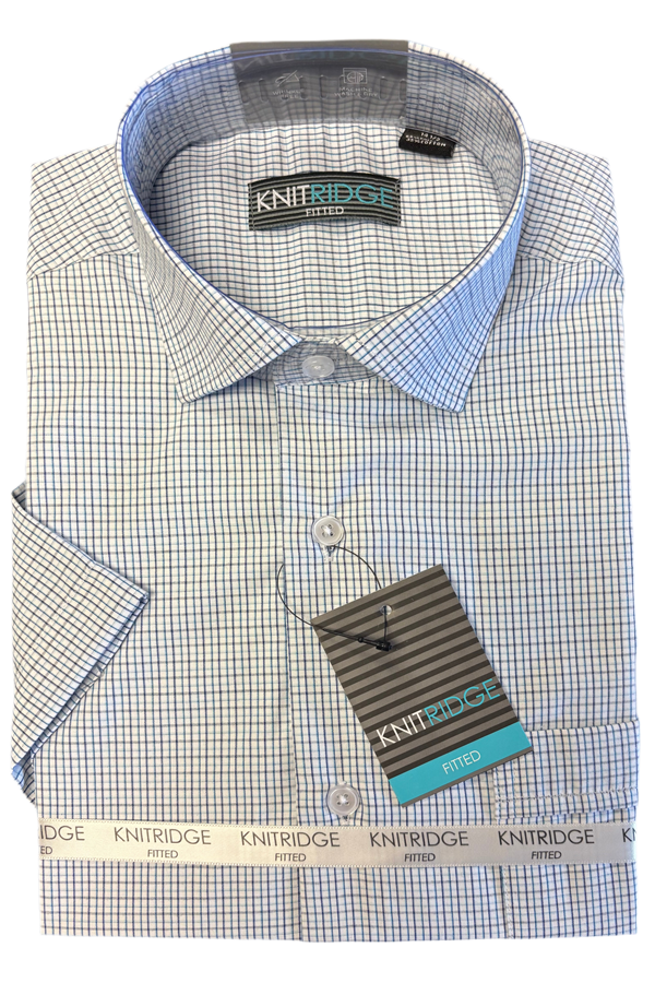 Knitridge® Check Fitted Short Sleeve Shirts - Collection 2