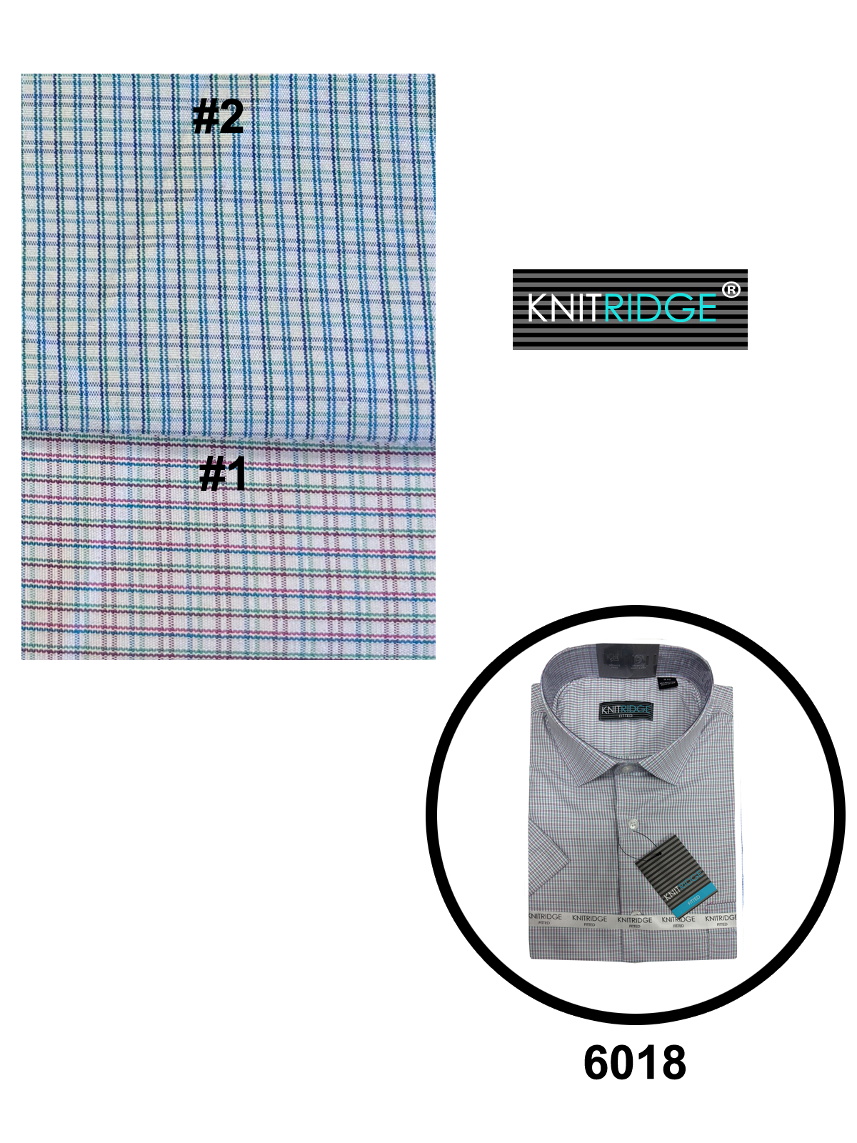 Knitridge® Check Fitted Short Sleeve Shirts - Collection 1