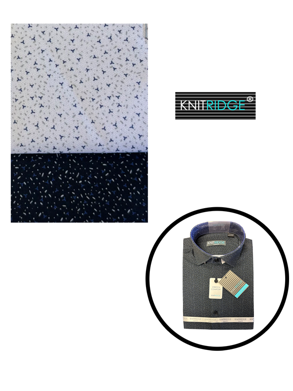 Knitridge® Long Sleeve Slim Fit Print Shirts - Collection 1